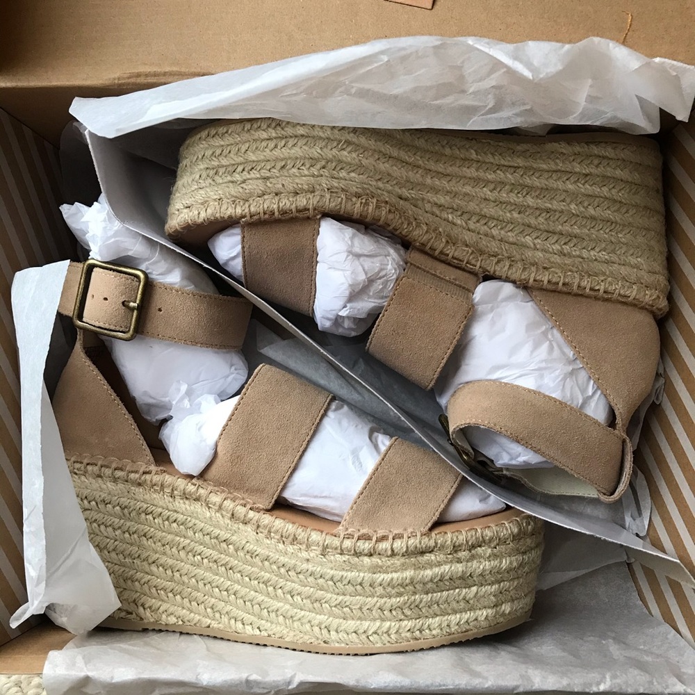 Soludos leather wedge sandals